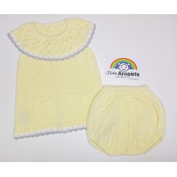 Conjunto Hilo bebé Niña Amarillo  • ropa bebé • moda infantil • Bebé Arcoíris