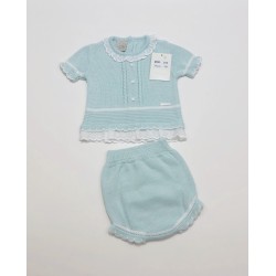 Conjunto bebé hilo excellent Aqua  • ropa bebé • moda infantil • Bebé Arcoíris