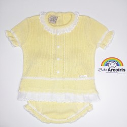 Conjunto bebé hilo excellent amarillo  • ropa bebé • moda infantil • Bebé Arcoíris